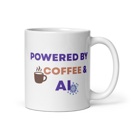 Coffee & AI Tech Coffee Mug | Professional Developer Gift - White