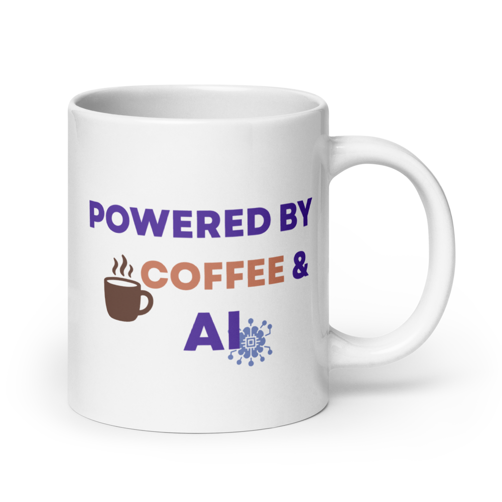 Coffee & AI Tech Coffee Mug | Professional Developer Gift - White
