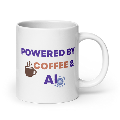 Coffee & AI Tech Coffee Mug | Professional Developer Gift - White