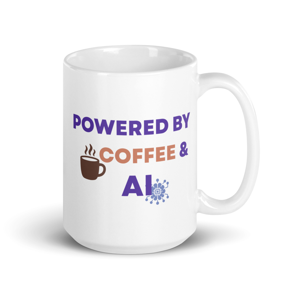 Coffee & AI Tech Coffee Mug | Professional Developer Gift - White