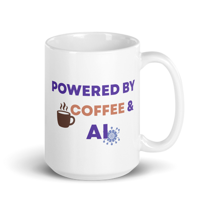 Coffee & AI Tech Coffee Mug | Professional Developer Gift - White