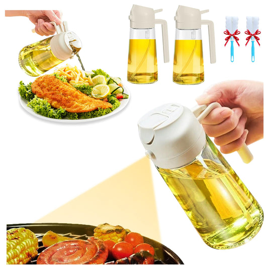 2-in-1 Glass Oil Sprayer & Dispenser